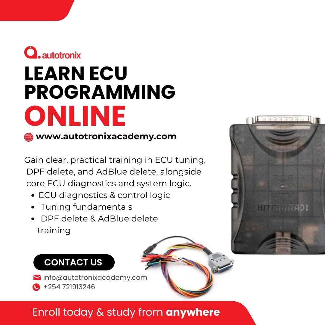 ECU programming online training including tuning fundamentals, DPF delete, and AdBlue delete